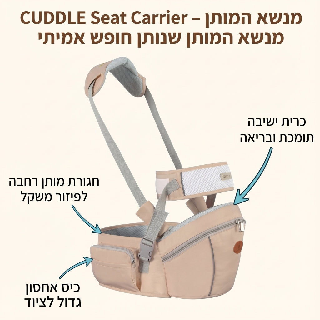 CUDDLE Seat Carrier – מנשא המותן שנותן חופש אמיתי - תמונה עם הסבר